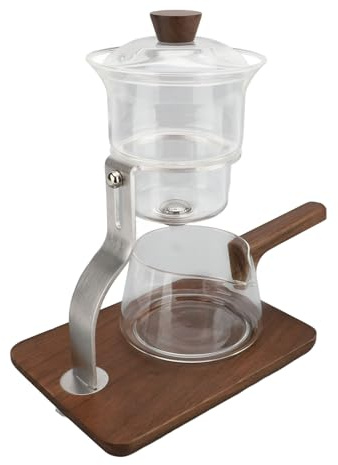 Jenivaint Set di Bicchieri per Teiera a Goccia Automatica Teiera in Vetro Dal Design Magnetico 350ml Vetro Fatto a Mano con Facile Pulizia e Filtro in Acciaio Inossidabile per la Preparazione del tè