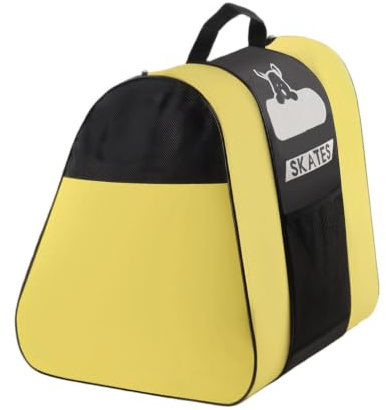 Folpus Bolsa Almacenamiento para Patines en línea, Accesorios para Patines en línea, 3, para Patinaje sobre Hielo, portátil, Impermeable, Tela, Amarillo