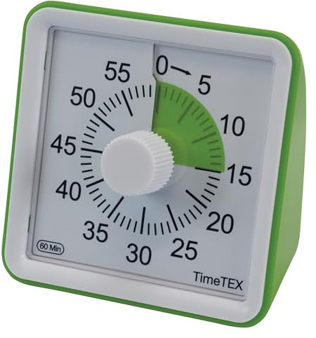 TimeTEX tidstidsklocka ljudlös kompakt (grön)