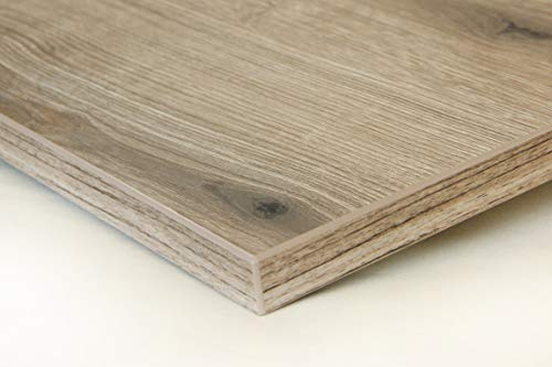 Schreibtischplatte 150x80 aus Holz DIY Schreibtisch direkt vom Hersteller vielseitig einsetzbar - Tischplatte Arbeitsplatte Werkbankplatte mit 125kg Belastbarkeit & Kratzfestigkeit - Alteiche