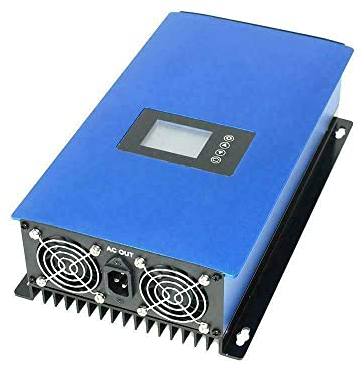Genway Multifunktions Hybrid Netzkopplung Windenergie Wechselrichter EU-Stecker DC 22-65V auf 220V Tragbar 1000W Windkraftanlage Netzwechselrichter mit LIMTER Spannungswandler Laderegler