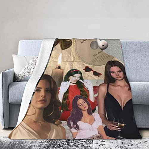 LOUJIN Lana Del Rey Coperta Collage Morbida Flanella Leggera Coperta Coperta Coperta Biancheria Da Letto Decorazione Per Divano Letto Divano Letto 125x100cm