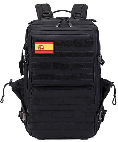 Delgeo Sac à Dos Tactique Militaire,45L Grande Capacité Sac à Dos, Pliable Imperméable Sac à dos Survie, Alpinisme, Randonnée, Trekking, Camping, Aventure ou Voyage