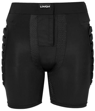 Lixada Protektorenhose, Gepolsterte Schutz-Shorts, Snowboard Shorts, Kinder Herren Damen Protektorhose 3D Gepolstert Schutz Gear Hüftschutzhosen, für Snowboarding, Skaten und Skifahren