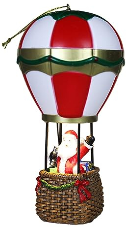 LICHENGTAI Weihnachtsschmuck LED Beleuchtung Heißluftballon Feuerstellen Figur Laterne Batteriebetrieben Weihnachtsdorf Zubehör Weihnachtsdeko für Weihnachten Party Gastgeschenke