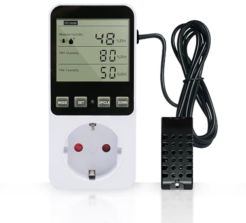 Dgital Thermostat Temperature Controller, Socket Outlet 230V Temperature Control Switch Heating Refrigerator for Greenhouse Reptile arm/Terrarium Home