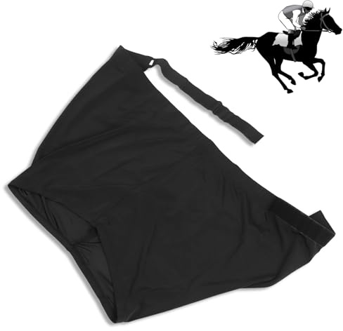 HERCHR Horse Shoulder Guard, Stretch Anti Rub Bib Chest Saver Wither Protector Stretch Horse Shoulder Guard High Elastic Fabric Horse Shoulder Guard Protector for Horse Black (L)