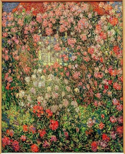 NAAYRASA Famous Painting HD Print Picture Abstract Print Artwork the Rose Pavilion by Henri Le Sidaner Mural Poster for Home Decor 60x90cm