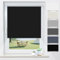 Verdunklungsrollo Klemmfix ohne Bohren Schwarz B75 x H200cm(Stoffbreite 70cm) Rollos für Fenster ohne Bohren Thermo Rollo Verdunkelung Klemmrollo Thermorollo Seitenzugrollo Sonnen- & Hitzeschutz