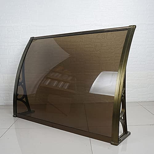 Outdoor Porch Canopy for Front Door All Weather Window Awning Easy Set Up Aluminium/Polycarbonate Board Curved Patio Roof Backyard Pavilion 80x210cm