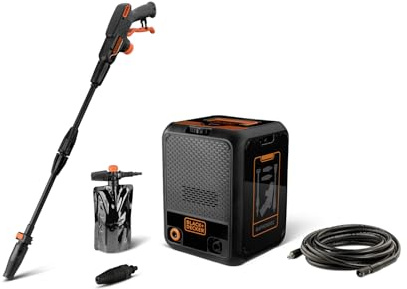 Black+Decker Idropulitrice BXPW1900C, Compatta, ad Alta Pressione, per Auto ed Esterni Casa, Pressione max. 150 bar, Portata max. 460 l/h, Potenza Assorbita 1900 W