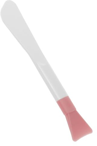 Ipetboom Pennello Applicatore Maschera Viso in Silicone Bianco, Spatola Per Trucco Doppia Estremità, Strumento Per Maschere Di Fango e Crema, Riutilizzabile Per Cura Pelle Quotidiana