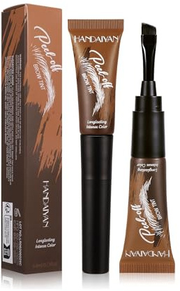 Pomada para cejas de color pardo, resistente al agua, con pincel, larga duración, para cejas densas y de aspecto natural