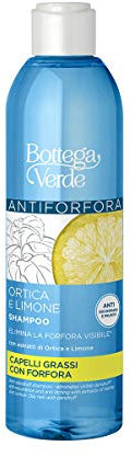 Bottega Verde - Ortica e Limone, Shampoo Antiforfora, 250 ml, con Estratti di Ortica e Limone, Elimina la Forfora Visibile, Anti Prurito e Ricomparsa, per Capelli Grassi con Forfora