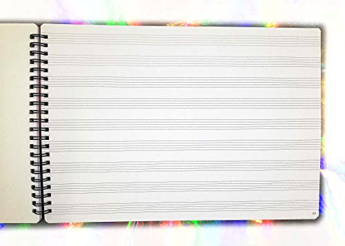 Spiralalbum med musik i A4-format, 29 x 20 cm, anteckningsbok, italienskt Fscc-papper, 60 ark, 9 rader pentagram