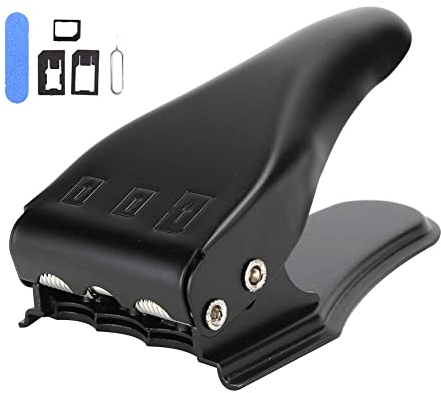 Cortador de Tarjeta SIM Universal 3 en 1 para Tarjeta Estándar/Micro/Nanómetro, con 3 Adaptador de Tarjeta SIM y 1 Aguja de Tarjeta para Teléfonos Móviles y Tabletas