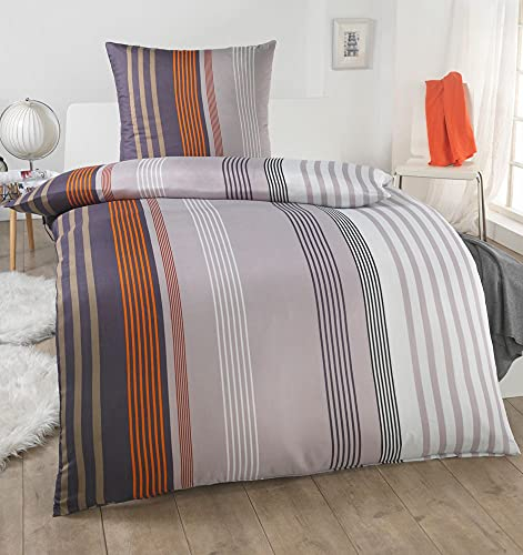 Dreamhome leichte Sommer Bettwäsche 135x200 2 teilig | ÖkoTex Zertifiziert & für Allergiker geeignet |Bettwäsche Set mit 1 Bettbezug 135 x 200 & Kissenbezug 80x80, Design - Motiv:Design 1