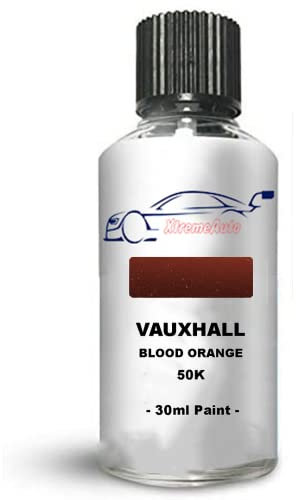 Xtremeauto Touch Up Paint For Vauxhall/Opel Meriva Blood Orange 50K Direct Appliance Chip Scuff Mark Brush In Lid