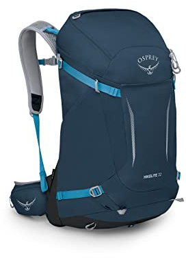 Osprey Hikelite Unisex Backpack, 32L, Atlas Blue, M/L