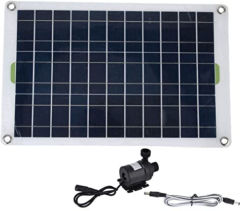 Solar Vattenpumpsats, DC 12V Utomhussolar Fontänpump med 50W Solpanel, 800L/H Pumpflöde, Soldriven Pumpsats för Fågelbad, Trädgård, Akvarium