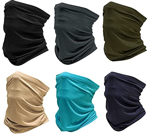 Golopatop Neck Gaiter Snood Ice Silk Outdoor Multifunctional Headwear Elastic Tube Scarf Magic Headband Breathable UV Resistance Bandana Face Mask for Men Women Cycling Hiking Fishing