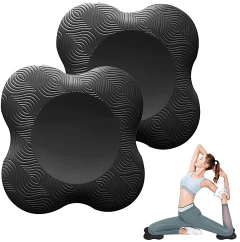 OUDQFCJ Lot de 2 coussins de genoux antidérapants et résistants à l'usure pour protéger genoux, poignets, chevilles, mains et coudes - Idéal pour yoga, gymnastique, pilates et aérobic