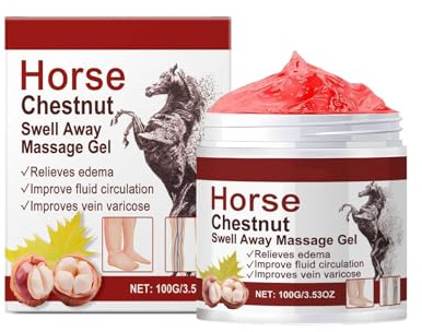 Horse Chestnut Joints and Muscles Massage Gel, Foot Relief Gel Gentle Massage Formula, Mild and Non-Irritating, for Post-Workout Stiffness & Travel for Men and Women 100g (1)