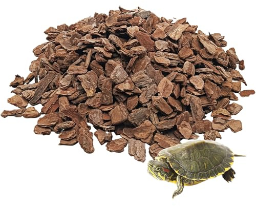 BNOSDM Reptile Pine Bark Substrate 17oz Tortoise Bedding for Habitat Natural Flat Cork Wood Bulk Terrarium Reusable Bark Pieces for Lizard, Crested Gecko, Spider, Chameleon, Ball Python, Tree Frog