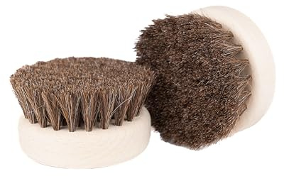 HHUUMM Massagebürste für Brust, Dekolleté und Hals – Buchenholz - Trockenbürsten Massage - Körperbürste, Peelingbürste - Natürliche Borsten - Trockenbürste - Naturborsten - 35mm x 60 mm x 60 mm