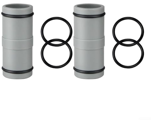 HomeVortex Conector de manguera de piscina de 32 mm con junta tórica de goma, ajuste recto ABS de 1-1/4 pulgadas para filtro de natación sobre el suelo, pieza de repuesto a prueba de fugas (paquete de