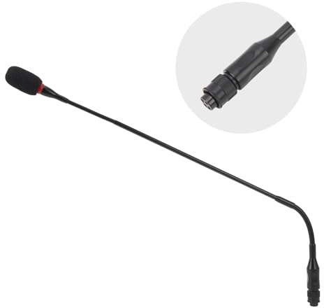 Flexibel Svanhalsmikrofon med Vindruta, Aluminiumlegeringskonstruktion, Förbättrad Ljudåtergivning, Mångsidig Applikation för Konferensrum, Offentliga Informationshallar, Stora
