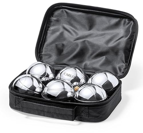 Calledelregalo Jeu de boules de pétanque personnalisées avec nom gravé