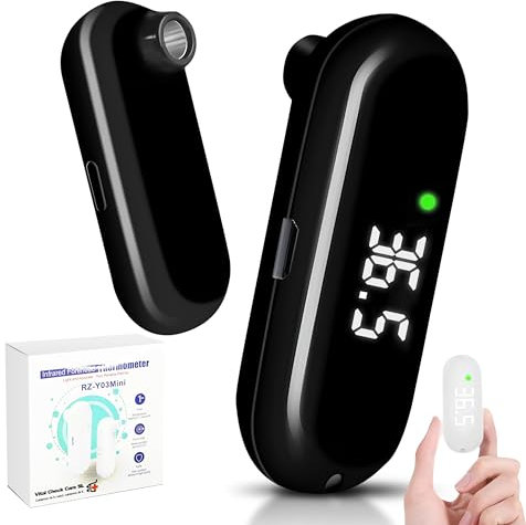 VITAL CHECK CARE, termometro digitale, ricarica USB, per neonati e bambini, display LCD, compatto