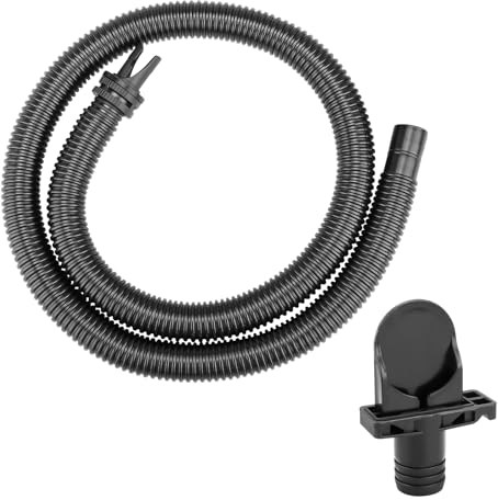 11830 - Tubo di gonfiaggio per vasca idromassaggio Intex Pure Spa, tubo di gonfiaggio portatile per vasca idromassaggio con adattatore per pompa 12773, nero