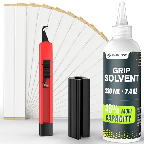 SAPLIZE Golf Grip Value Kit ā 5oz Solvent, 15 Grip Tapes, Hook Blade & Rubber Vise Clamp for Regripping Clubs
