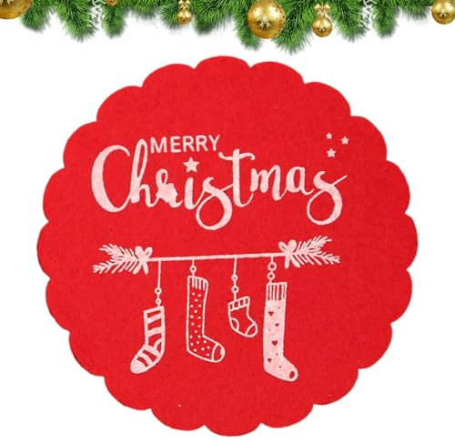 Dessous de verre en feutre pour boissons, sets de table ronds résistants à la chaleur, dessous de verre pratiques pour tasses, assiettes, bols