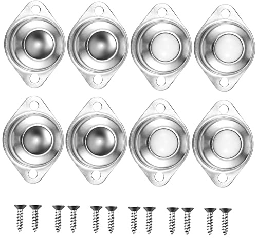 GLEAVI 8pezzi Ruote Girevoli Per Mobili Cuscinetti Sfere Con Viti Rulli Di Trasferimento Adatti Divani Armadi Carrelli e Attrezzature Da Cucina