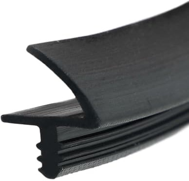 Joint de porte d'intérieur - 10 m/25 m - En caoutchouc - Pour cadre de porte - Largeur de rainure : 3 mm - Pliage : 12 mm - Noir - 10 m