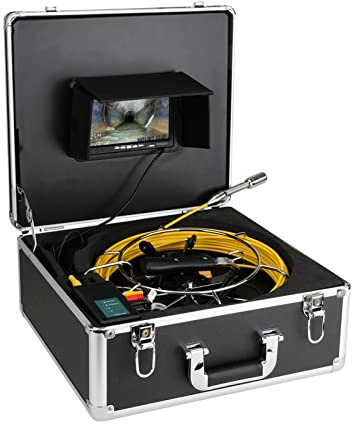 Endoscopio, Telecamera di ispezione del tubo delle foglie del cavo 30 / 50m, endoscopio industriale della pipeline della fognatura di scarico DVR. Registrazione video(10m)