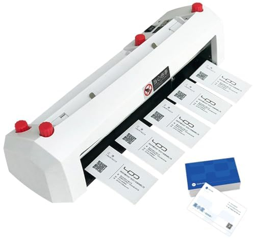Automatic Business Card Cutter - Electric Paper Trimmer for Standard 90x54mm Cards, A4 Cutting Capability, Ideal for Invitations, Memberships, and Bookmarks