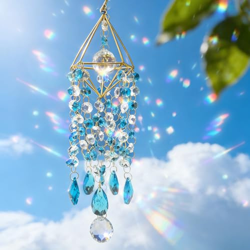 VEEKAY Atrapasoles de Cristal,Colgante Suncatcher Ornamento,Sun Catcher para Ventanas y Jardines,para Casa, Jardín, Oficina