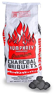 Humphrey Charcoal Hardwood Briquettes Bag, 20 lb.