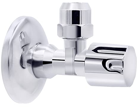 Variosan Válvula angular 14900, 1/2, latón, autorización DVGW/KTW/W270, autosellante, cromado