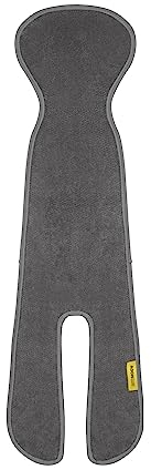 Aeromoov - Baby Sitzauflage Air Layer - Einlage Für Autositz oder Kinderwagen - Gruppe 2/3 mit Beinen - Antischwitz Sommerbezug - Bio-Baumwolle - Anthracite