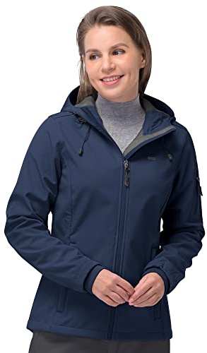 33 000 fot softshelljacka dam vattentät andas varm vinterjacka fleece övergångsjacka vindtät funktionell jacka med huva