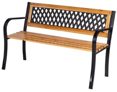 Nataluna PANCHINA Legno Nero 120 x 53 x 77 cm Articolo 3512006, Come da Foto