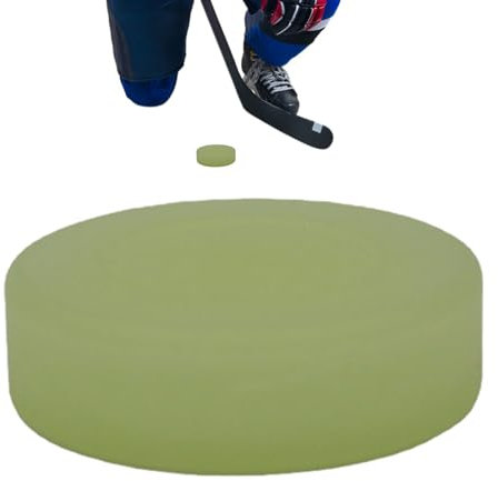 Hitrod lysande hockey-pucks, ishockeypucks – lysande gröna sportbollar – street-hockeybollar, sportbollar, hockeypresenter för inomhus-/utomhus-road-skoter-hockeyspel