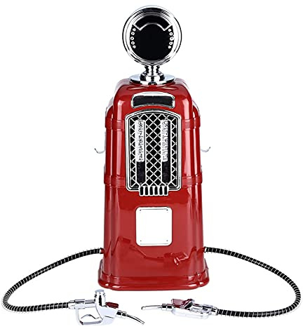 1000cc Double Guns Liquor Beer Dispenser, Wine Dispenser Pump Gas Station Beer Dispenser Alcohol Liquid Soft Drink Beverage Dispenser Machine Bar Butler Tools (Red)