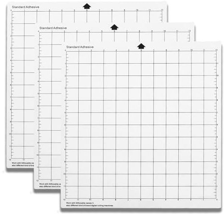Schneidematte Plotter Mat Zubehör Set, 3 Stücke Cutting Mat, Silhouette Portrait, Rutschfeste Schnittmatte