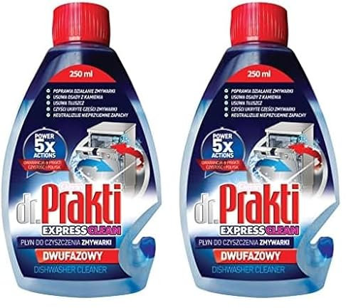 dr.Prakti le liquide de nettoyage pour lave-vaisselle biphasé élimine le tartre, la graisse et autres types de saletés 250 ml (Lot de 2)